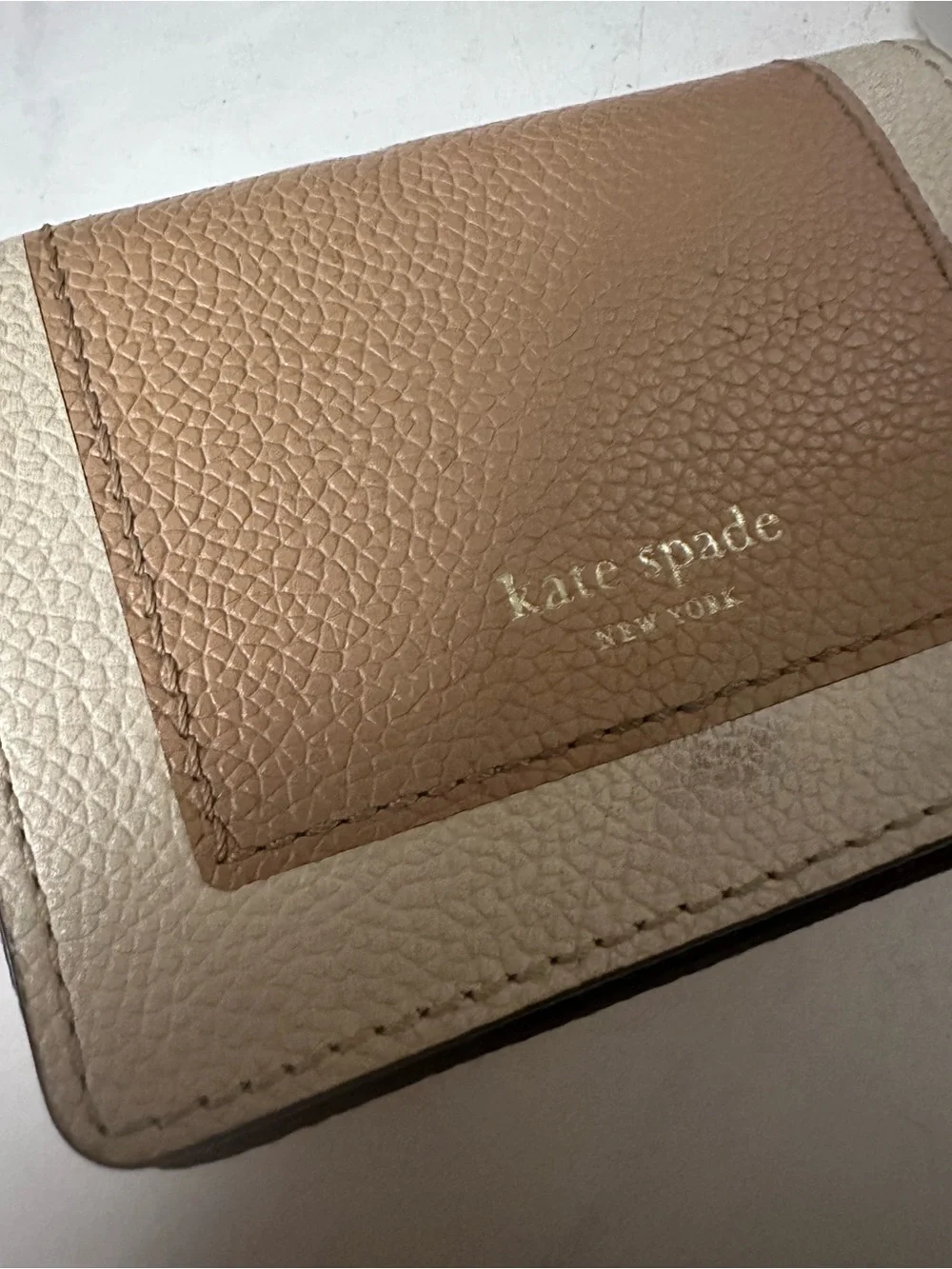Kate Spade Leather Wallet in Beige and Tan